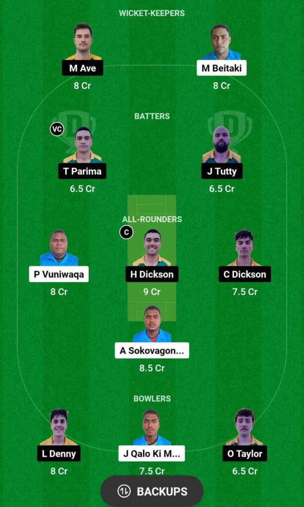 FJ vs CK Dream11 team