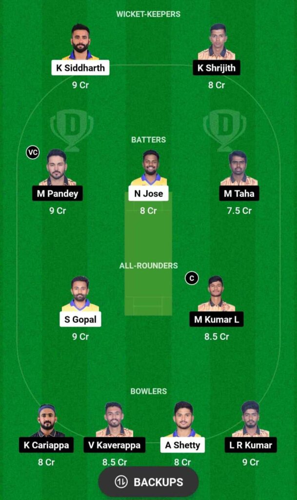 MD vs GT Dream11 team