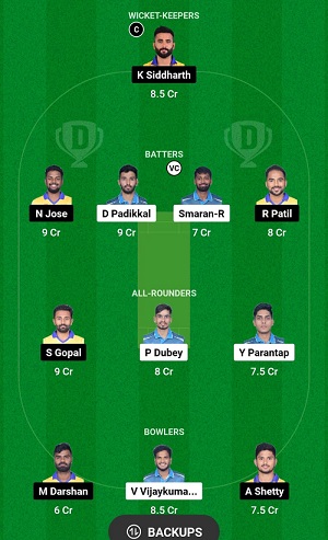 GMY vs MD Dream11 team