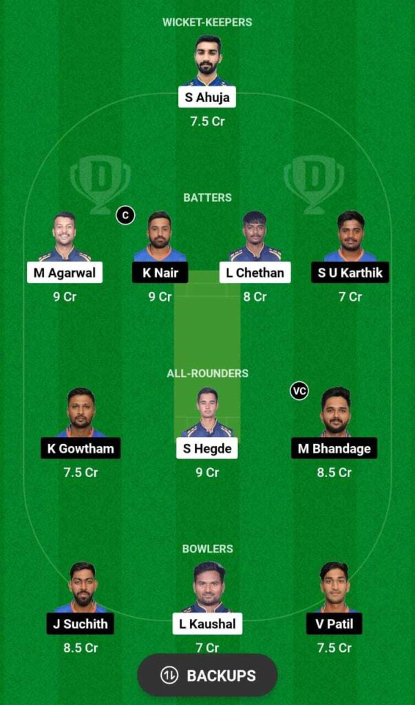 BB vs MW Dream11 team