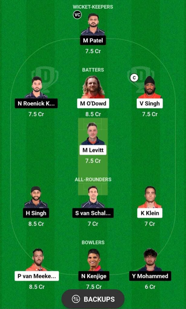 NED vs USA Dream11 team