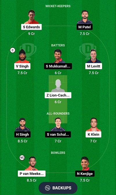 NED vs USA Dream11 team