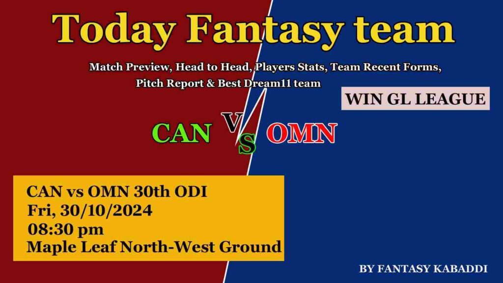 CAN vs OMN Dream11 GL team