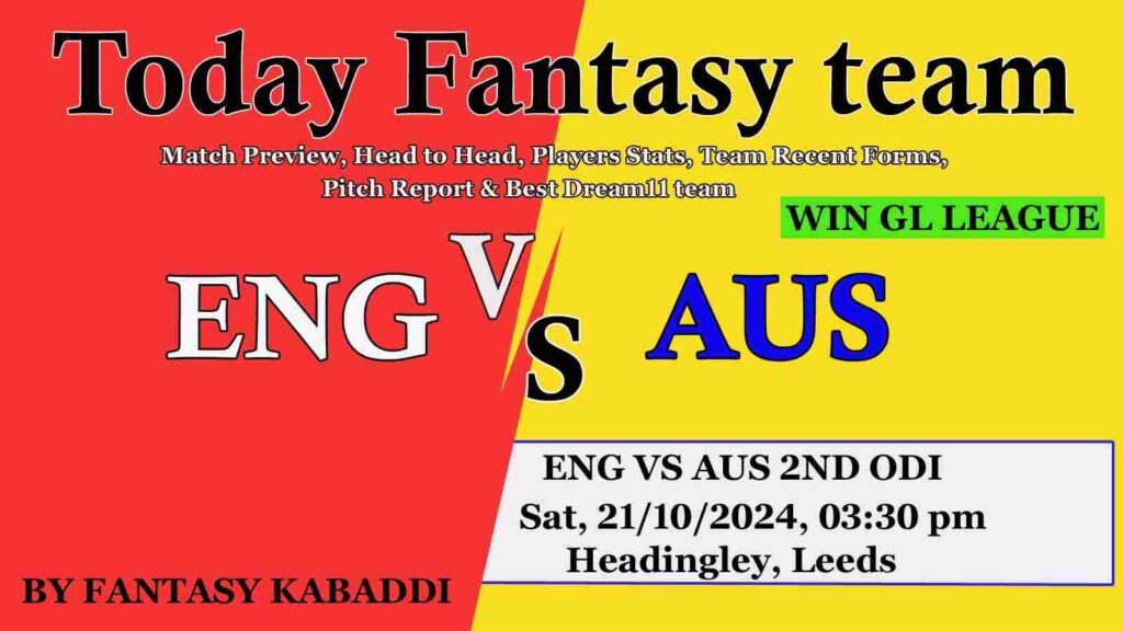 ENG vs AUS Dream11 GL team