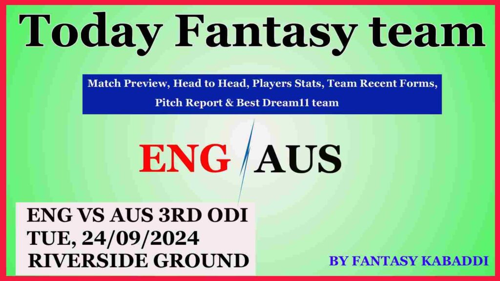 ENG vs AUS Dream11 team