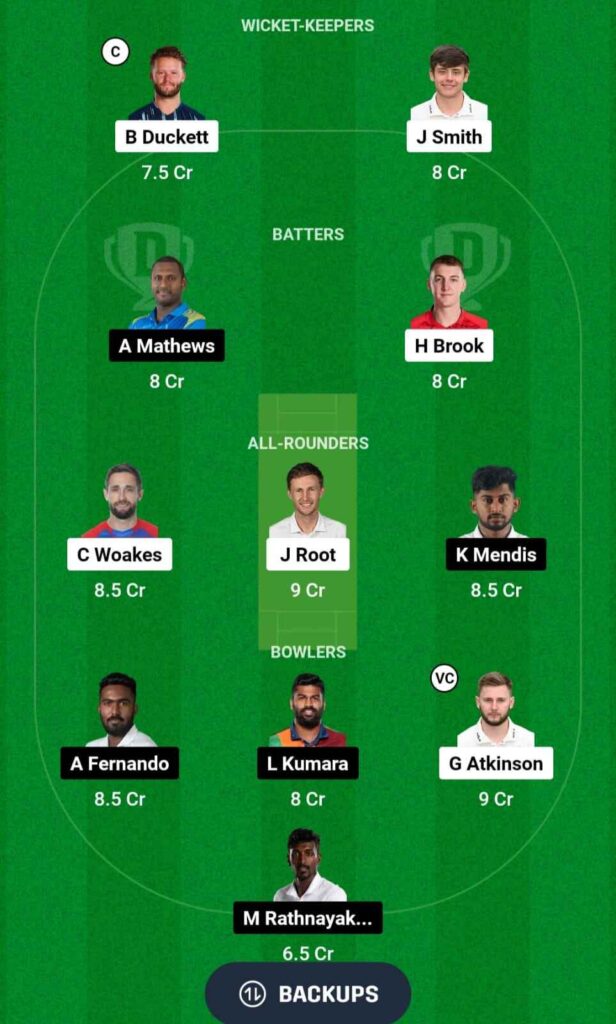 ENG vs SL Dream11 team