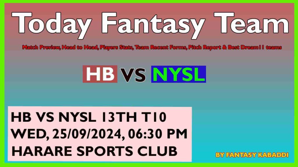 HB vs NYSL Dream11 team