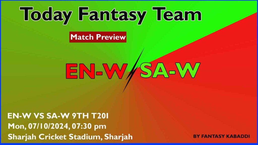 EN-W vs SA-W Dream11 team