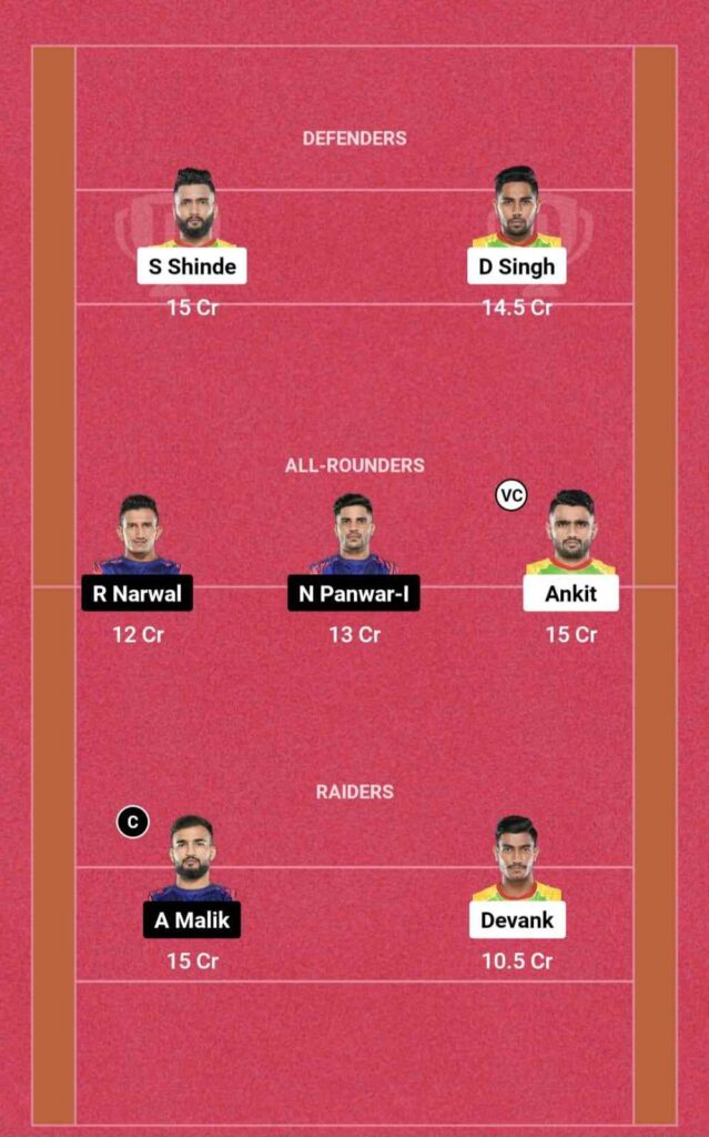 PAT vs DEL Dream11 GL team