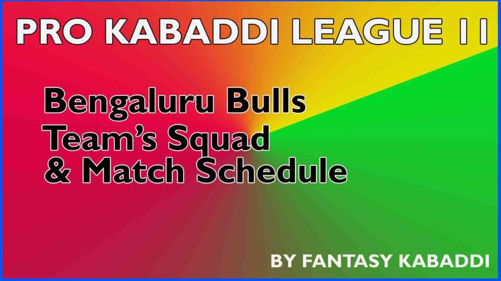 Bengaluru Bulls Team's Squad