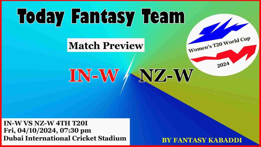 IN-W vs NZ-W dream11team