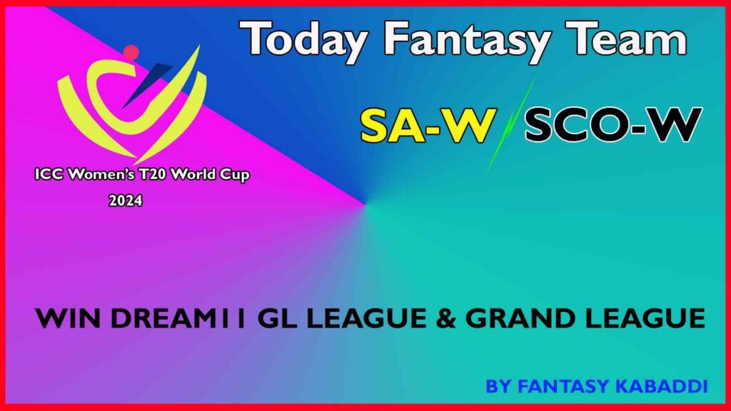 SA-W vs SCO-W Dream11 team