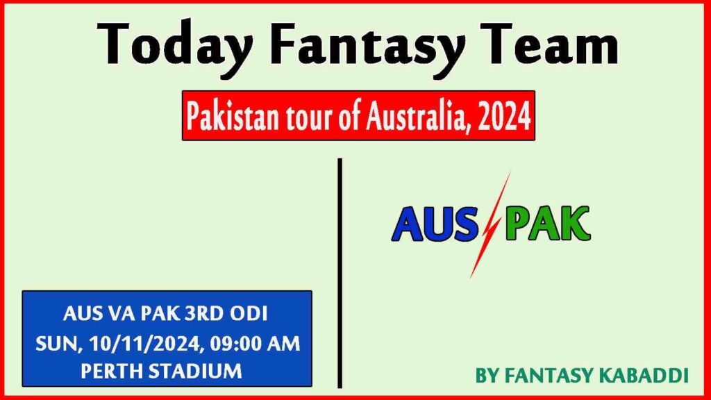 AUS vs PAK Dream11 team