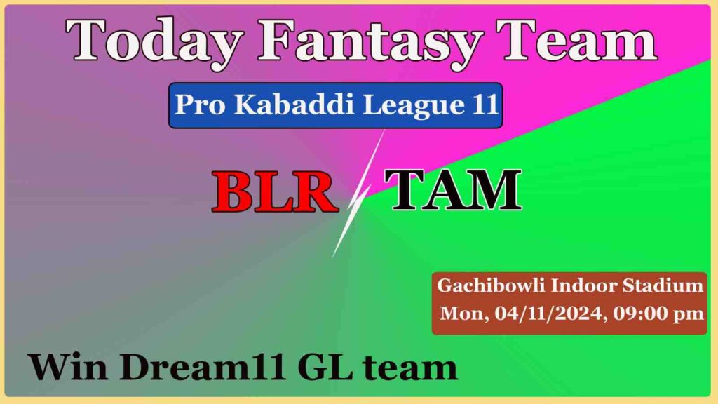 BLR vs TAM Dream11 team