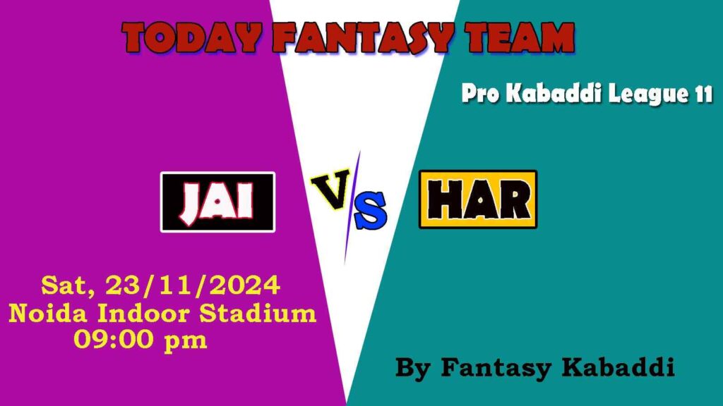 JAI vs HAR Dream11 team