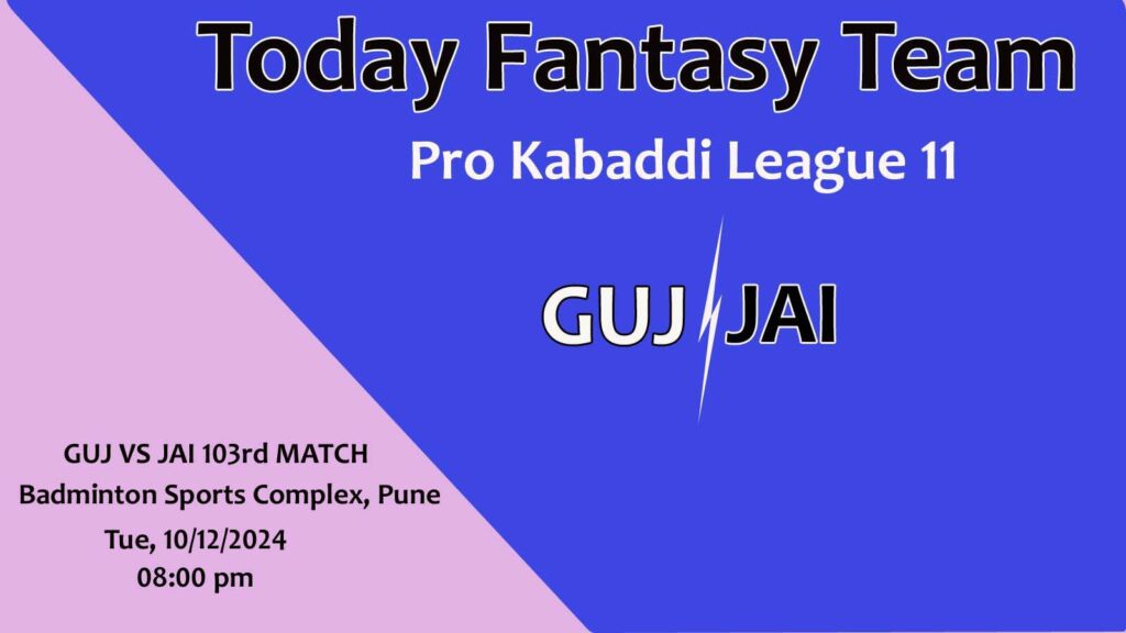 GUJ vs JAI Dream11 team