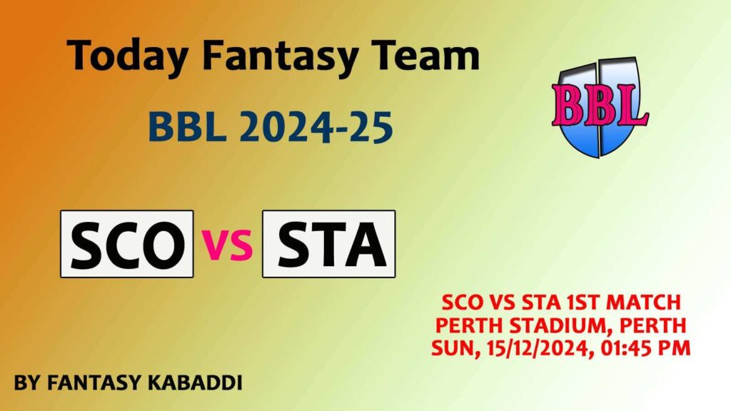 SCO vs STA Dream11 team