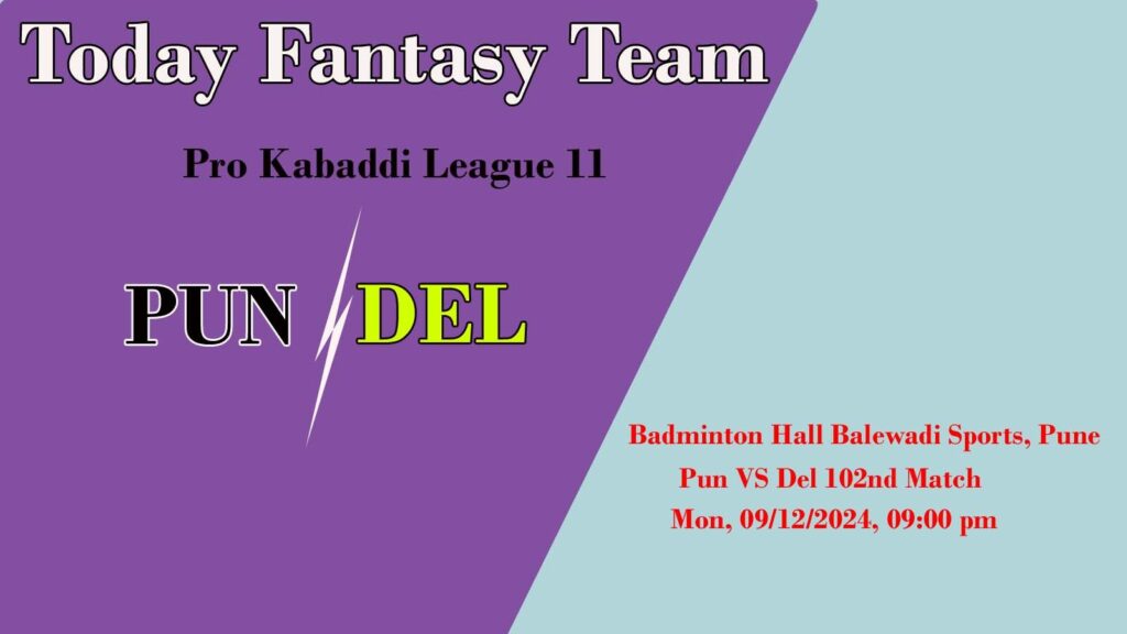 PUN vs DEL Dream11 team