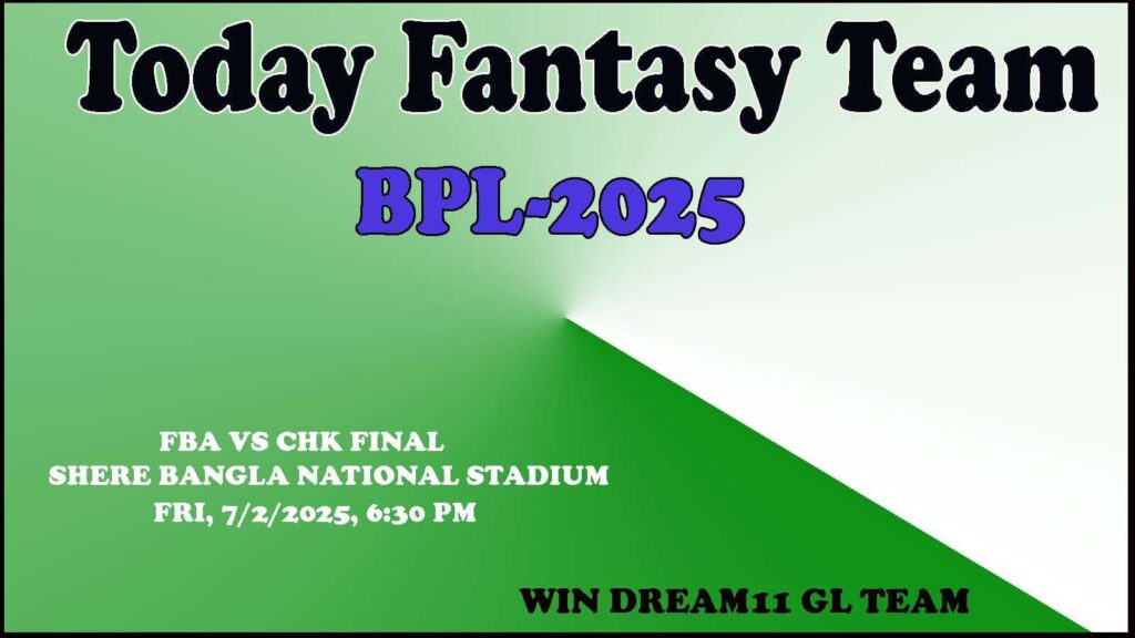 FBA vs CHK Dream11 team